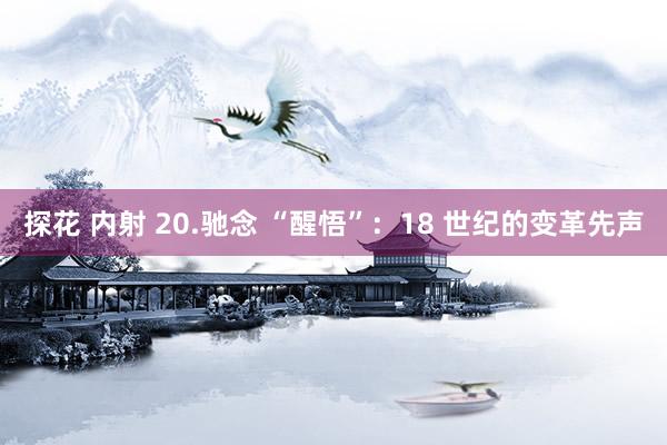 探花 内射 20.驰念 “醒悟”：18 世纪的变革先声